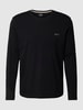 BOSS Longsleeve mit Label-Stitching Modell 'Mix&Match' Black