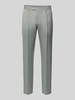 Antony Morato Regular fit linnen broek met bandplooien Lichtgroen
