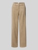 Christian Berg Woman Straight Leg Cordhose mit Strukturmuster Beige
