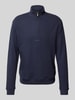 BOSS Sweatshirt mit Label-Stitching Marine