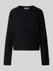 REVIEW Relaxed Fit Strickpullover mit elastischen Abschlüssen Black