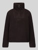 VERO MODA Sweatjack met hoge opstaande kraag Chocoladebruin