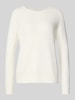 Rich & Royal Strickpullover mit gerippten Abschlüssen Offwhite