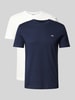 Tommy Jeans Slim Fit T-Shirt mit Logo-Stitching Marine