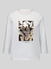 Tom Tailor 3/4-shirt met print aan de voorkant Wit