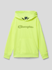 CHAMPION Hoodie met logoprint Neongeel