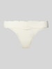 Calvin Klein Underwear String mit Spitzenbesatz Offwhite