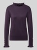FREE/QUENT Strickpullover mit Stehkragen und Rüschen Modell 'Katie' Lila