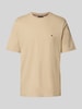 Tommy Hilfiger Regular Fit T-Shirt aus reiner Baumwolle Beige