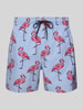 Jack & Jones Regular Fit Badeshorts mit Gesäßtasche Modell 'MAUI' Hellblau