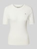 Gant T-shirt in tricotlook Offwhite