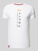 Alpha Industries T-Shirt mit Label-Print Weiss