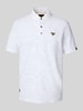 PME Legend Regular Fit Poloshirt aus reiner Baumwolle mit Label-Stitching Weiss
