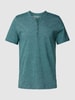 MCNEAL Regular Fit T-Shirt aus Baumwolle mit kurzer Knopfleiste Petrol