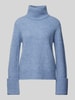 Selected Femme Gebreide pullover met opstaande kraag, model 'SIA' Lichtblauw