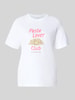 s.Oliver RED LABEL męski t-shirt o kroju regular fit z czystej bawełny Biały