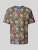 MCNEAL T-shirt met all-over print Jeansblauw