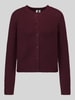 PIECES regular fit gebreid jack met wol model 'MALOU' Bordeaux