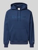 CHAMPION Hoodie met labelstitching Marineblauw