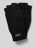 EEM Handschuhe mit Label-Detail Black