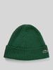 Lacoste Czapka beanie z imitacji dzianiny Zielony