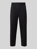 Zuitable Straight Fit Stoffhose mit Viskose-Anteil Modell 'Glen' Black