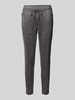 OPUS Slim fit stoffen broek met ritszakken, model 'Elvina' Antraciet