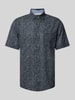 Tom Tailor Koszula casualowa o kroju regular fit ze wzorem na całej powierzchni Ciemnoniebieski
