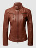 Cabrini Lederjacke aus Lammnappa  Cognac