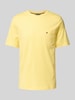 Tommy Hilfiger Regular fit T-shirt van puur katoen Lichtgeel