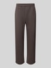 REVIEW Straight Fit Sweatpants aus Baumwoll-Mix mit Label-Detail Dunkelbraun