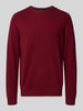 Christian Berg Men Sweter z kaszmiru o kroju regular fit z okrągłym dekoltem Bordowy melanż