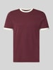 MCNEAL Regular Fit T-Shirt aus reiner Baumwolle Dunkelrot