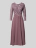 Swing Cocktailkleid mit Spitzenbesatz Mauve