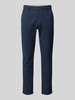JACK & JONES Slim fit broek met ceintuurlussen, model 'MARCO' Donkerblauw