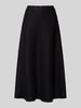 Marc O'Polo Spódnica midi rozkloszowana z mieszanki wiskozy i wełny Czarny