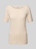 Marc O'Polo Regular fit T-shirt met boothals Zand