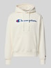 Champion Hoodie mit Label-Stitching Offwhite