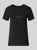 Armani Exchange T-shirt met ronde hals en logo Zwart