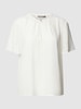 Jake*s Collection Bluse mit Schlüsselloch-Ausschnitt Offwhite