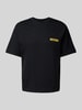 REVIEW Regular Fit T-Shirt aus Baumwoll-Viskose-Mix Black