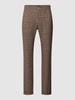 Matinique Straight fit stoffen broek met knoopsluiting, model 'liam' Lichtbruin