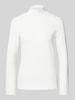 Christian Berg Woman Slim Fit Longsleeve mit Rollkragen Offwhite