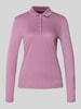 Christian Berg Woman Regular fit poloshirt met knoopsluiting Lila