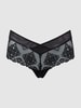 Chantelle Slip met bloemenborduursels, model 'Champs Elysees' Zwart