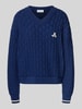 Armedangels Loose fit gebreide pullover van puur katoen, model 'CAARLAS STRUCTURE' Marineblauw