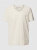 MCNEAL T-shirt z dekoltem w serek Piaskowy
