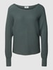 Only Gebreide pullover van viscosemix, model 'ADALINE' Rietgroen