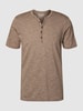 MCNEAL T-Shirt mit Knopfleiste Mittelbraun