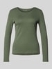 Christian Berg Woman Bluzka z długim rękawem z dekoltem okrągłym Oliwkowy